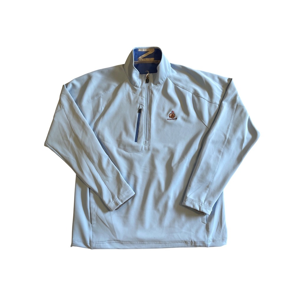 Fields Ranch Frisco Zero Restriction Tour Series Light Blue Quarter Zip Pullover
